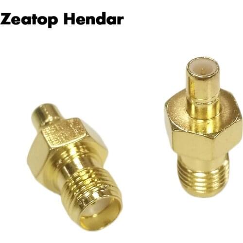 1Pcs Brass SMB Male Jack to SMA Female Plug RF Connector Straight Gold Plating