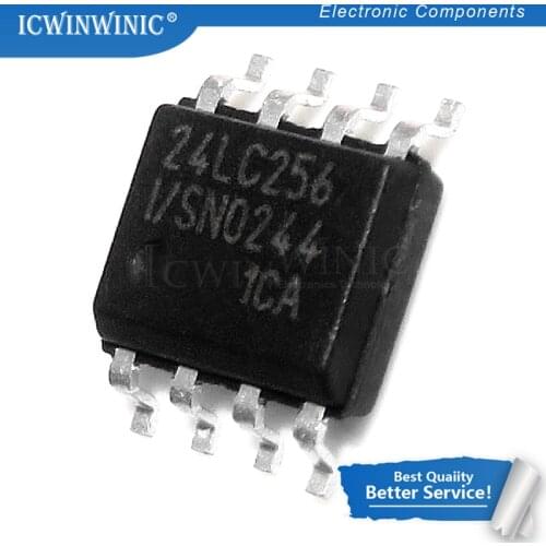 10piece 24LC256-I/SN 24LC256I 24LC256 SOP SMD SOP-8 new original In Stock