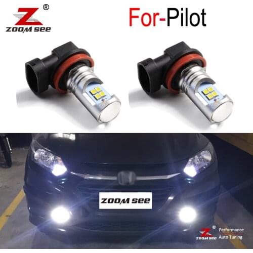 2pcs high quality Canbus no error White car LED fog lamp front fog light bulb for Honda Pilot (2003-2020)