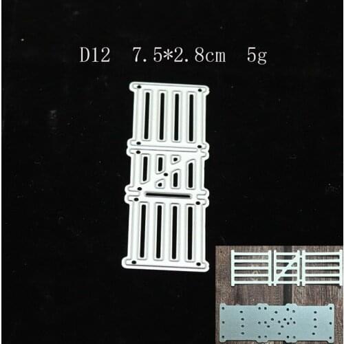 2021 Fence Metal Cutting Dies DIY Scrapbooking Paper Photo Album Crafts Knife Mould Cards Embossing Mold Stencils for Decor