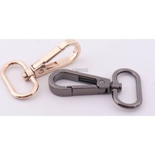 5pcs/lot 48*26mm Gold and black color Metal Swivel Snap Hook Buckles for bag lanyard accessories