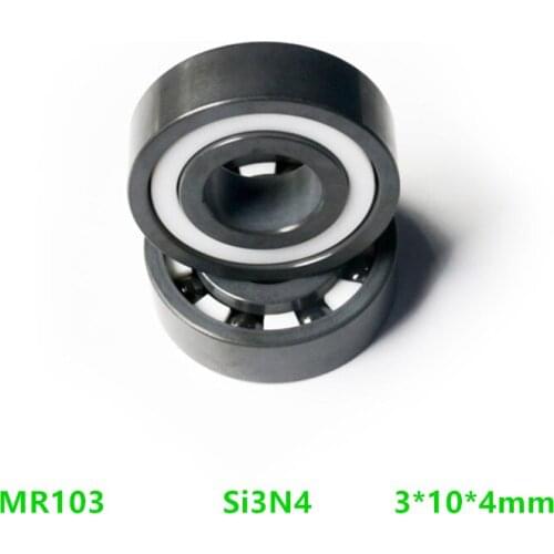 6/10pcs MR103 full Si3N4 Ceramic bearing 3x10x4 mm Ceramic deep groove ball bearings 3*10*4 mm