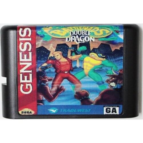 Battletoads And Double Dragon The Ultimate Team 16 bit MD Game Card For Sega Mega Drive For Genesis