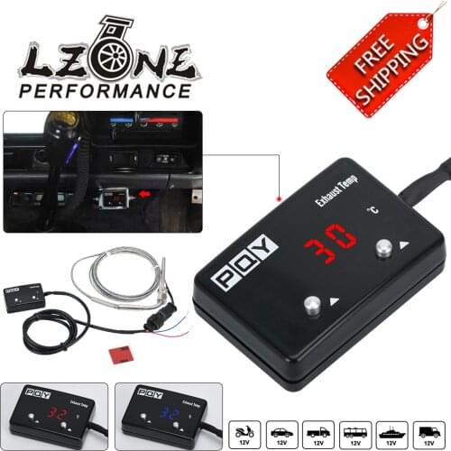 Free Shipping Car Exhaust Temp Gauge Exhaust Gas Meter Digital With Sensor EXT Temperature Meter Turbo for 4WD Hilux Patrol EGT