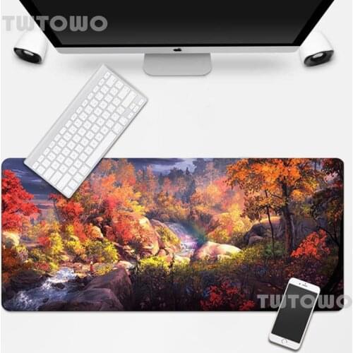 Fantasty Landscape Tree Large Size New Mouse Mat Gamer Soft Art Cartoon Carpet Office Decoration Mouse Mat MousePad Desk Mat