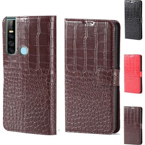 For Tecno Camon 15 Premier Luxury Crocodile design Flip Leather Wallet Phone Case For Tecno Camon 15 Pro Phone cover card slot