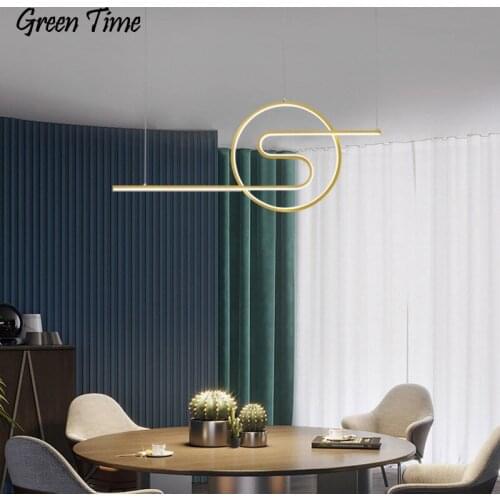 Gold&Black Led Pendant Light Modern Indoor Decoration Pendant Lamp For Living Room Bedroom Dining Room Kitchen Led Hanging Lamp