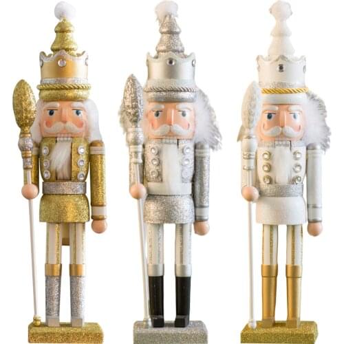Nutcracker Ornaments 42cm Wood Nutcracker Soldier for New Year Decorations Kids Children Birthday Gifts