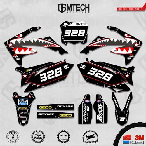 DSMTECH Customized Team Graphics Backgrounds Decals 3M Custom Stickers For 2010-2013 CRF250R 2009-2012 CRF450R 009