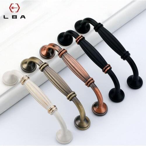 American Style Door Handles For Interior Door Zinc Alloy Big Home Goods High Grade Cabinet Decorative Furniture Handles