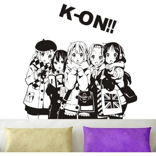 K-ON！wallpaper sticker Anime wall sticker K-ON！ wall decor Conan Edogawa room decorations wall decor