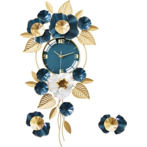 Creative Plant Flower 3D wall clock modern decor wall digital clock Living room decoration wall clock modern design home decor