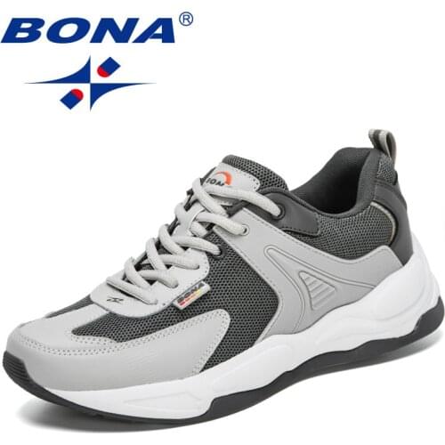 BONA 2021 New Designers Running Training Shoes Men Sneakers Breathable Anti-skid Outsole Walking Shoes Man Zapatillas Hombre