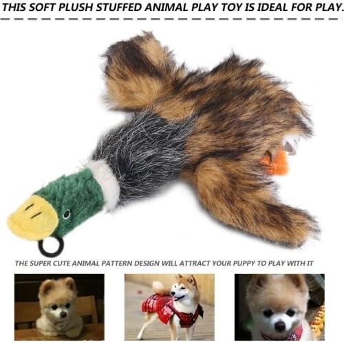 Hot Newest Cute Cartoon Pet Dog Plush Honking Duck Puppy Pet Chew Squeaker Squeaky Funny Toy Puppy Stuffed Squeaking Toy