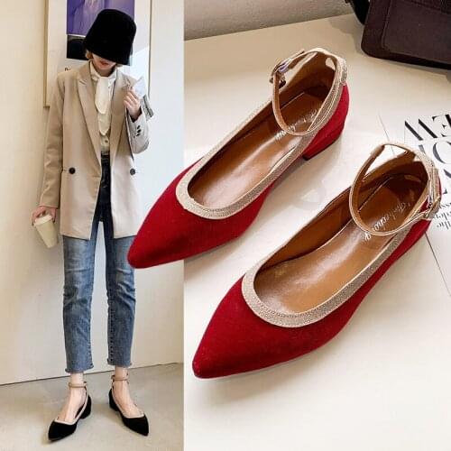 Fashion hot selling temperament ladies high heels summer wild buckle shallow mouth solid color pointed toe shoes