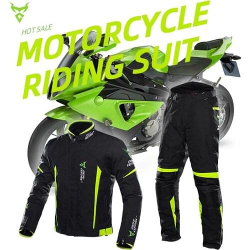 Motorcycle Jacket Man Set Moto Protection Windproof Waterproof Motorbike Riding Moto Jacket + Pants Suit Body Armor for 4 Season