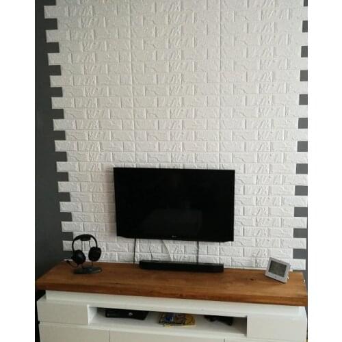 3D DIY Decor Home Brick Wall Stickers Living Room Waterproof Foam Room Adhesive Wallpaper Art 60*60cm Made Decals For Kitchen