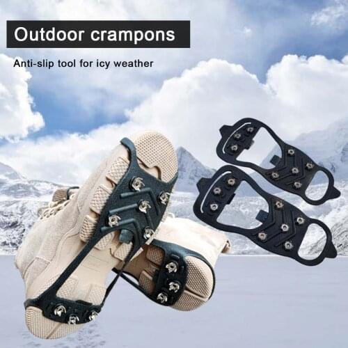 8-Tooth Non-slip Crampons For Snow Walking On Icy Roads Snow Ice Surface Fall Prevention Simple Crampons For Hiking In Winter
