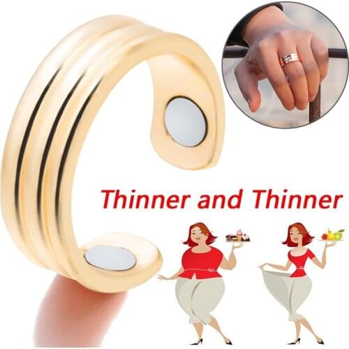 2021 New Resizeable Magnetic Ring for Men Women Gift Anti Snoring Rings Power Therapy Magnets Weight Lose Health Care Jewelry