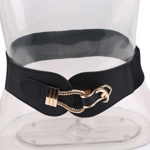 Sweater Dress Leather Belt Women Wide Belt Elastic Belt Pin Buckle Belt Girl Practical Buckle New Elastic Belt