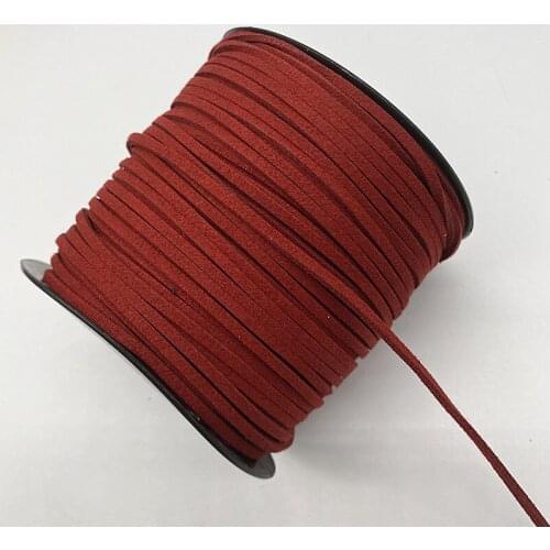 3mm 5yards Flat Faux Suede Braided Cord Korean Velvet Leather Handmade Thread String Rope For DIY Jewelry Making Supplies #16