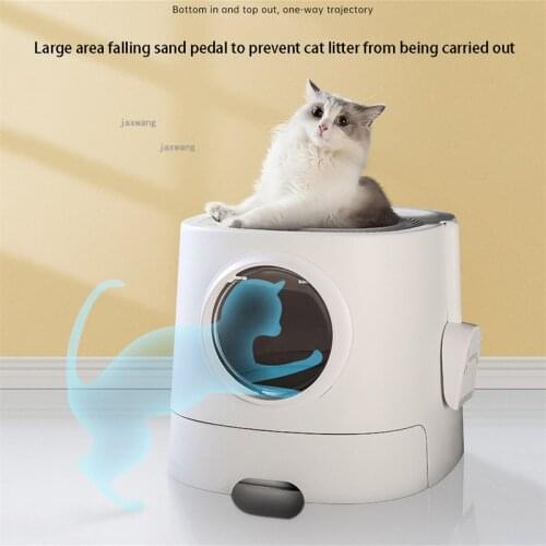 Fully Enclosed Cat Litter Box Drawer Top Entry Cats Toilet Tray Splash-proof Deodorant Kitty Sand Basin Pets Train Bedpan Supply