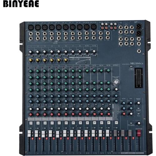 Professional Audio Mixer 16 Channels Mixing Board Console MG166 Mezcladora De DJ