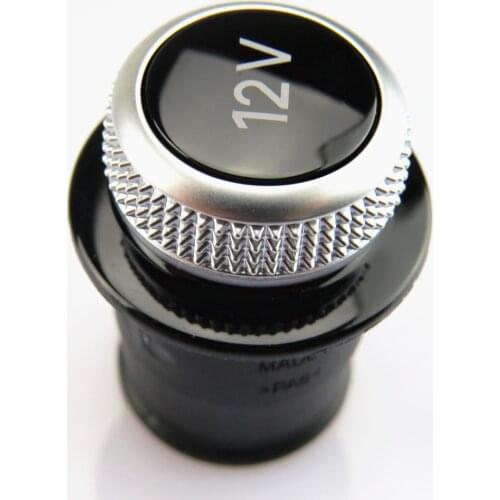 RWSYPL 12V Chrome Car Cigarette Lighter Cover Dust Proof Decorative Plug For A3 A4 B7 B8 A5 A6 C6 C7 A7 Q3 Q5 Q7 S4 8W0 919 311