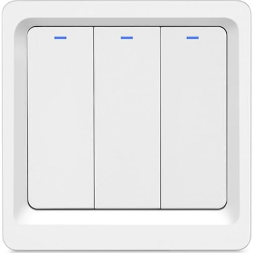 Type 86 EU single fire/zero fire wire button smart wifi switch to remotely control mobile phone voice timing