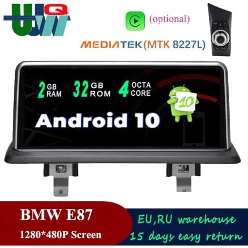 UJQW 10.25" BMW E87 Android 10 Car Intelligent System for BMW 1 Series 120i E87 E88 E81 E82 GPS 2Din Headunit Carplay CCC iDrive