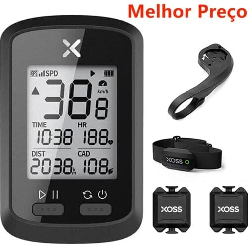 GPS XOSS G Plus Bike Computer Cycle MTB Odometer Bluetooth Ant+ Cadence and Speed Sensor Heart Band Wireless Bicycle Speedometer