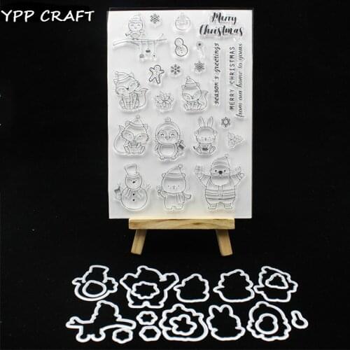 YPP CRAFT Animal Farm Stamp And Metal Cutting Dies for DIY Scrapbooking/photo album Decorative Embossing DIY Paper Cards