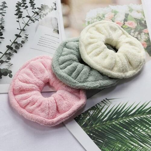 1PC Soft Super-absorbent Velvet Scrunchies Microfiber Towel Hair Band Women Solid Accessories Elastic Hairbands for Dry Hair