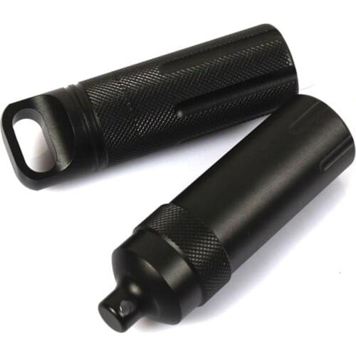 1PC Portable EDC Gear Outdoor Survival Tool Aluminum Storage Waterproof Tank Cigarettes Lighter Waterproof Metal Bottle Box Case