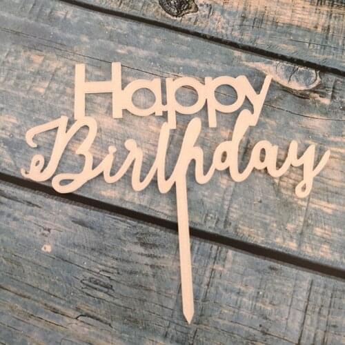 1Pc Happy Birthday Party cake topper dessert decoration Cake Topper Acrylic Cake Topper Cake Topper Wedding