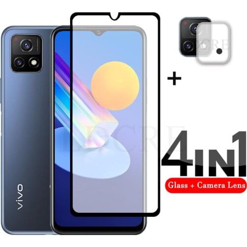 2Pcs For Vivo Y72 5G india Glass Full Tempered Glass Screen Protector for Y72 5G Screen Camera Film Glass For Vivo Y72 5G india