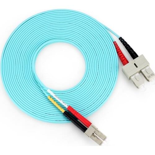 30 Meters LC-SC Fiber Optic Cable 10G MultiMode Duplex Patch Cord OM3 50/125
