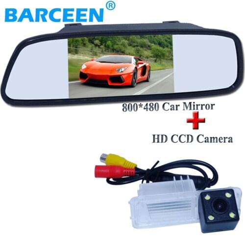 4.3"TFT LCD Car Rear View Monitor Parking Monitor +Car Reverse Camera For VW 12-15Polo hatachback/Magotan/ New bora/12-13 Golf6