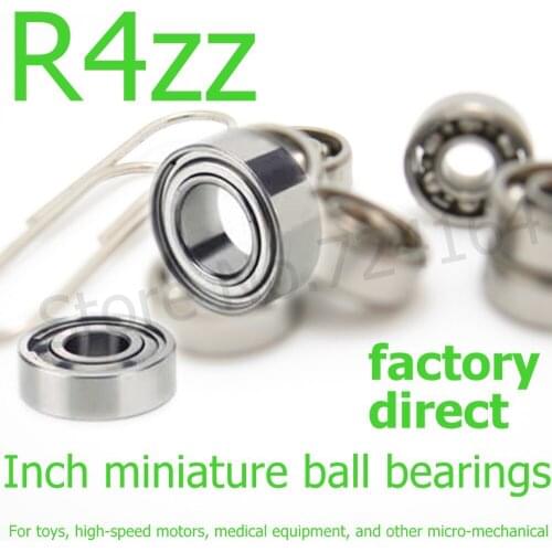 50PCS R4ZZ bearing Y1/4ZZ BR1/4A-2Z R4PP 6.35*15.875*4.978mm Inch miniature shielded deep groove ball bearing
