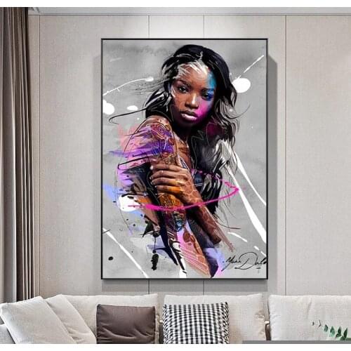 Abstract Graffiti Art Colorful Tattoo Woman Canvas Art Posters and Prints Canvas Paintings Street Art Pictures for Home Decor