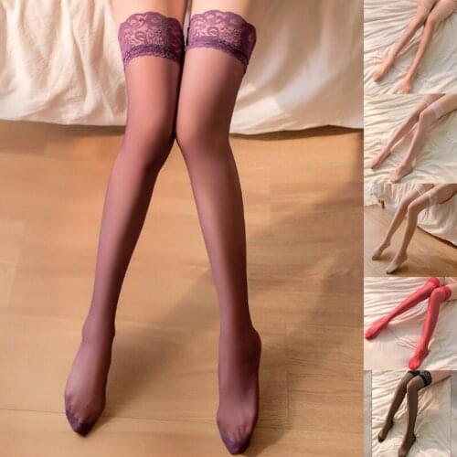 Lace Top Thigh Highs Hold Up Nylon Sexy Stockings Non Slip Cosplay Accessories Sex Hosiery for Womens Girls