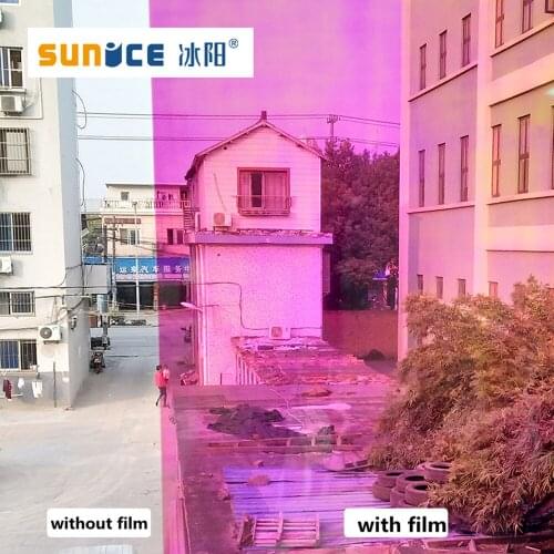 SUNICE Festival Celebration Window Display Dichroic Blaze Finish 2 mil (0.05mm) Decorative Home 45cm Window Film