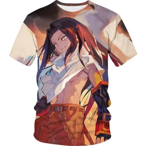 Anime Shaman King 3D Print T-Shirt Men Women Fashion Streetwear O-Neck Short Sleeve T Shirt Harajuku Hip Hop Tees Tops Clothing