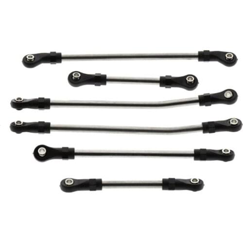 10pcs Stainless Steel Tie Rods Link Kit for 1/10 Traxxas TRX4 324mm Wheelbase RC Car Accessories