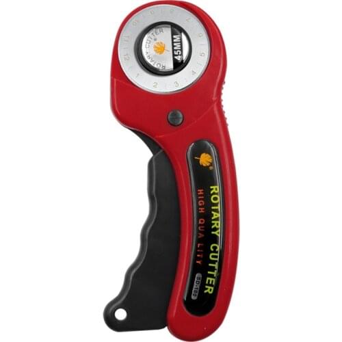 LeatherCraft 45mm Rotary Cutter Leather Cutting Tool Fabric Cutter Circular Blade DIY Patchwork Sewing Quilting Fit Olfa Cut