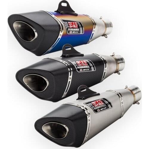 Motorcycle modified parts R11 universal carbon fiber exhaust pipe GSX-S750 Z250 NINJA400 CB150 Y15Z
