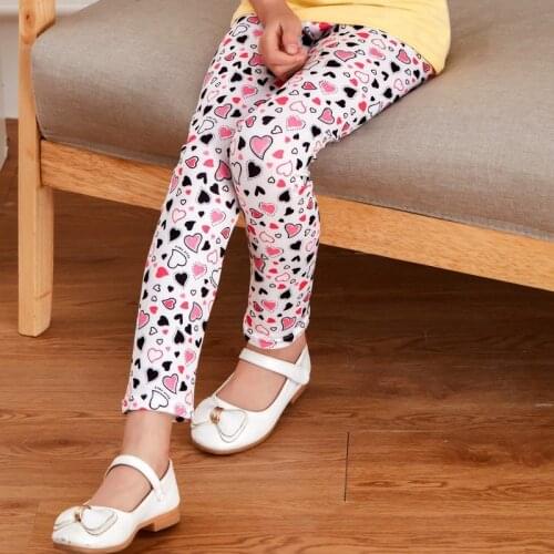 2021 Kids Pants Baby Girls Warm Leggings Spring Autumn Cartoon Pencil Trousers for Children Girl Cotton Skinny Pants