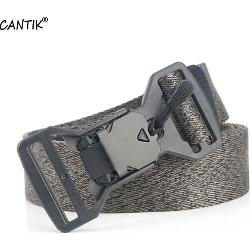 CANTIK Quality New Trend Versatile Nylon Belt Unique Magnet Function Hard Plastic Slide Buckle Accessories Men 38mm Wide CBCA142