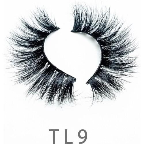 Wholesale 3D 18mm Real Fluffy Mink Lashes Set Natural Eyelashes 5D False 15mm Long Wispy Mink Lashes Strips Bulk Lashes TL9