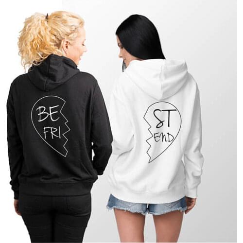 Casual Tops Long Sleeve Bff Hoodie Tumbl Gilrs Sweatshirt Best Friend Hoodie Matching Best Friend Hoodie Bestie